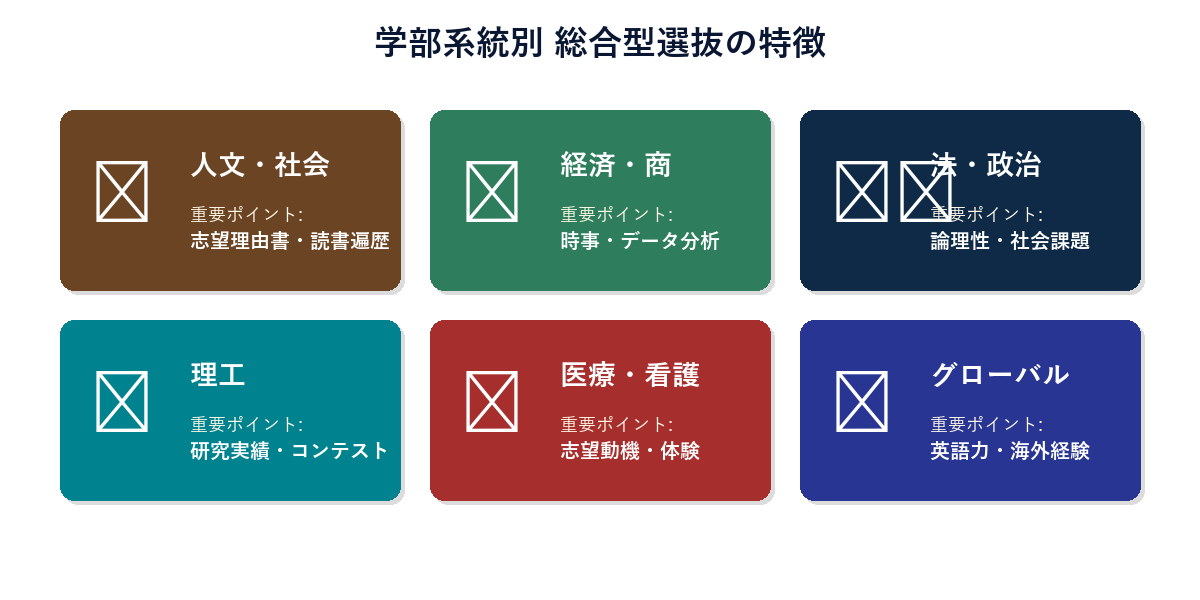 学部系統別 総合型選抜の特徴